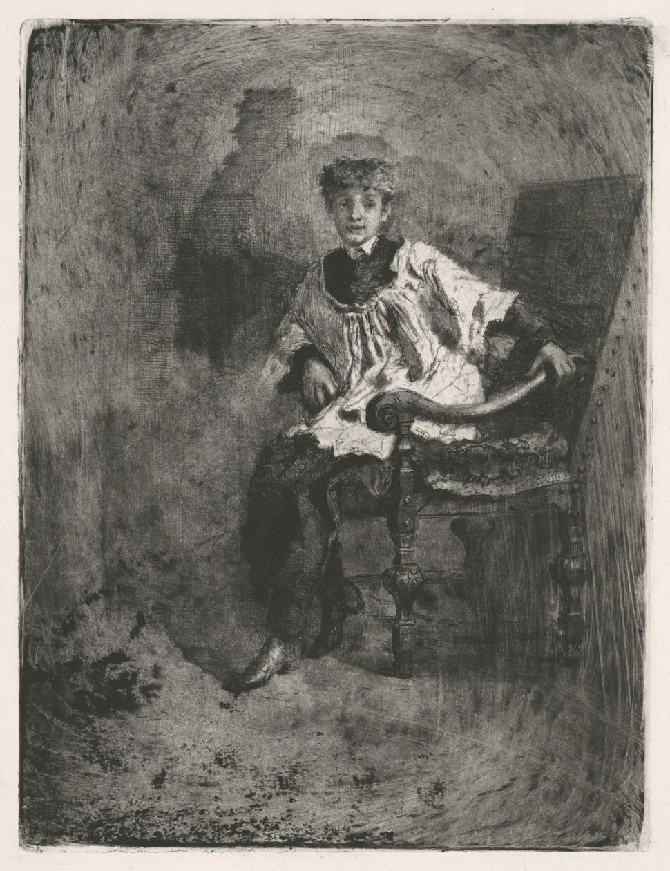 Sittende Acolyte av Mose Bianchi