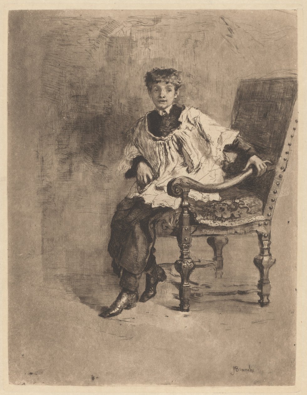 Sittende Acolyte av Mose Bianchi