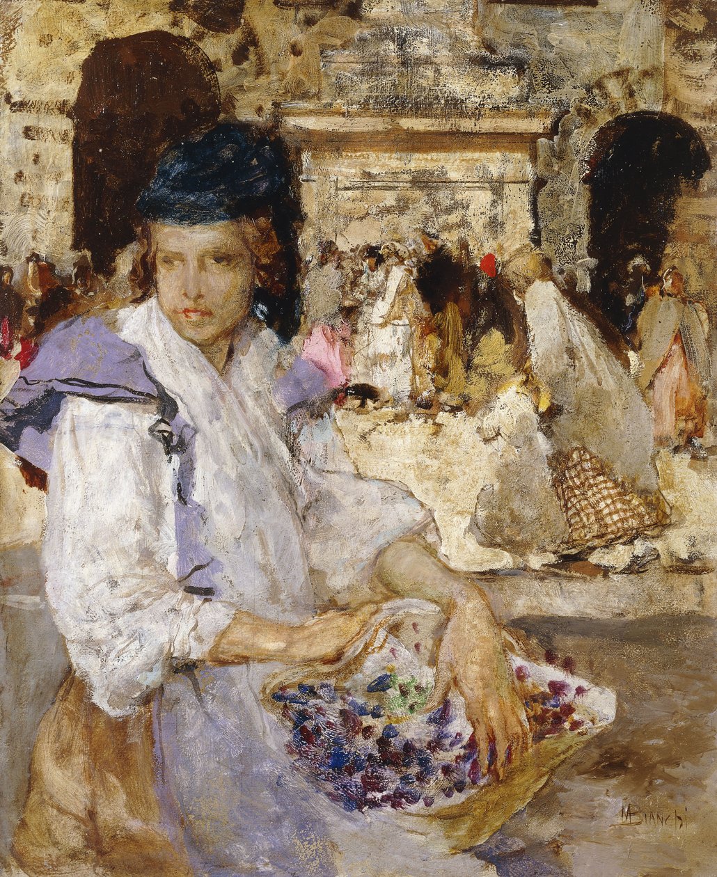 Blomsterselgeren, av Mose Bianchi