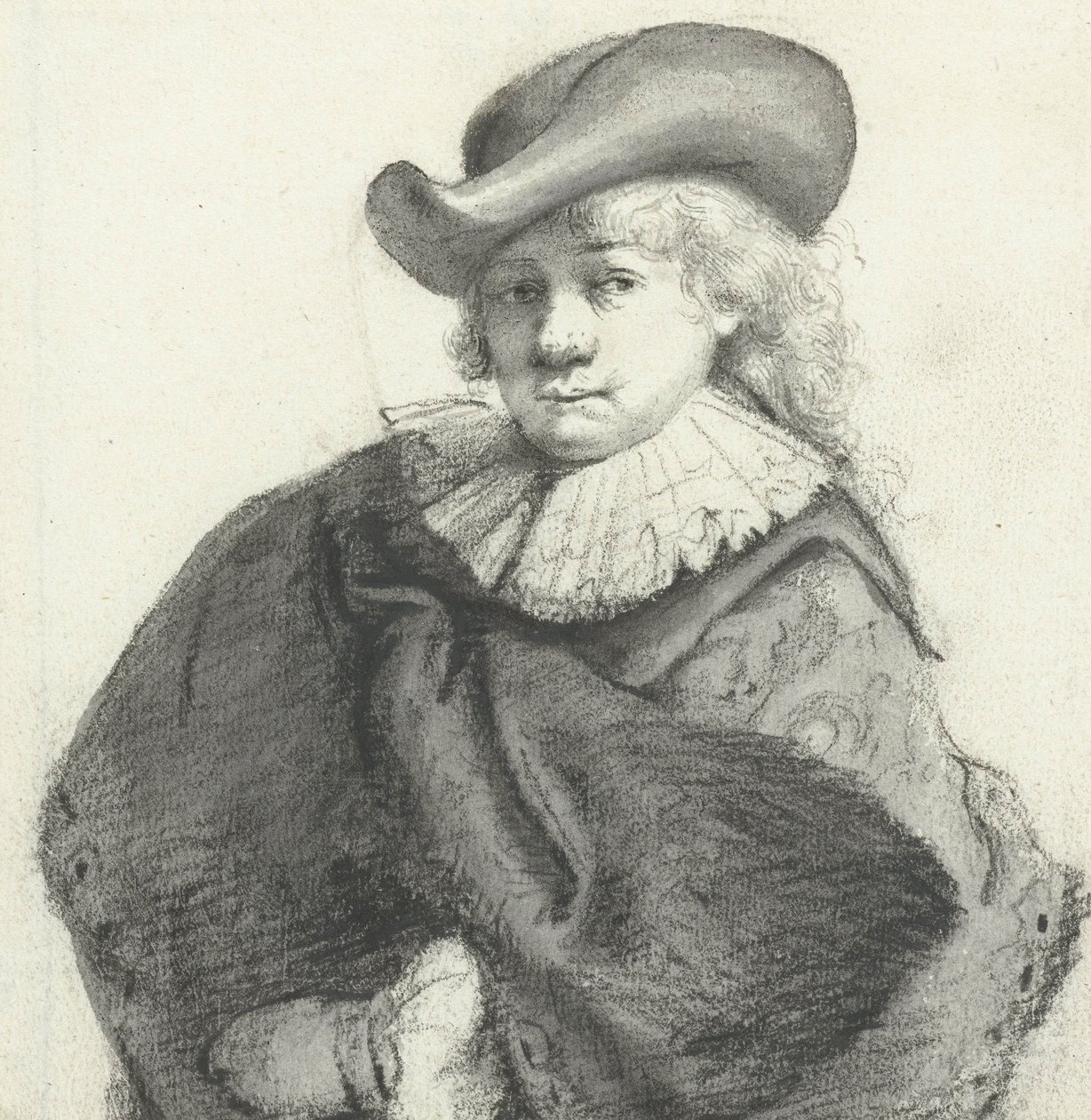Portrett av Rembrandt, etter Rembrandt van Rijn, ca. 1660 av Moses Ter Borch