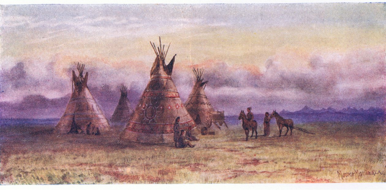 Indianer Wigwams av Mower Martin