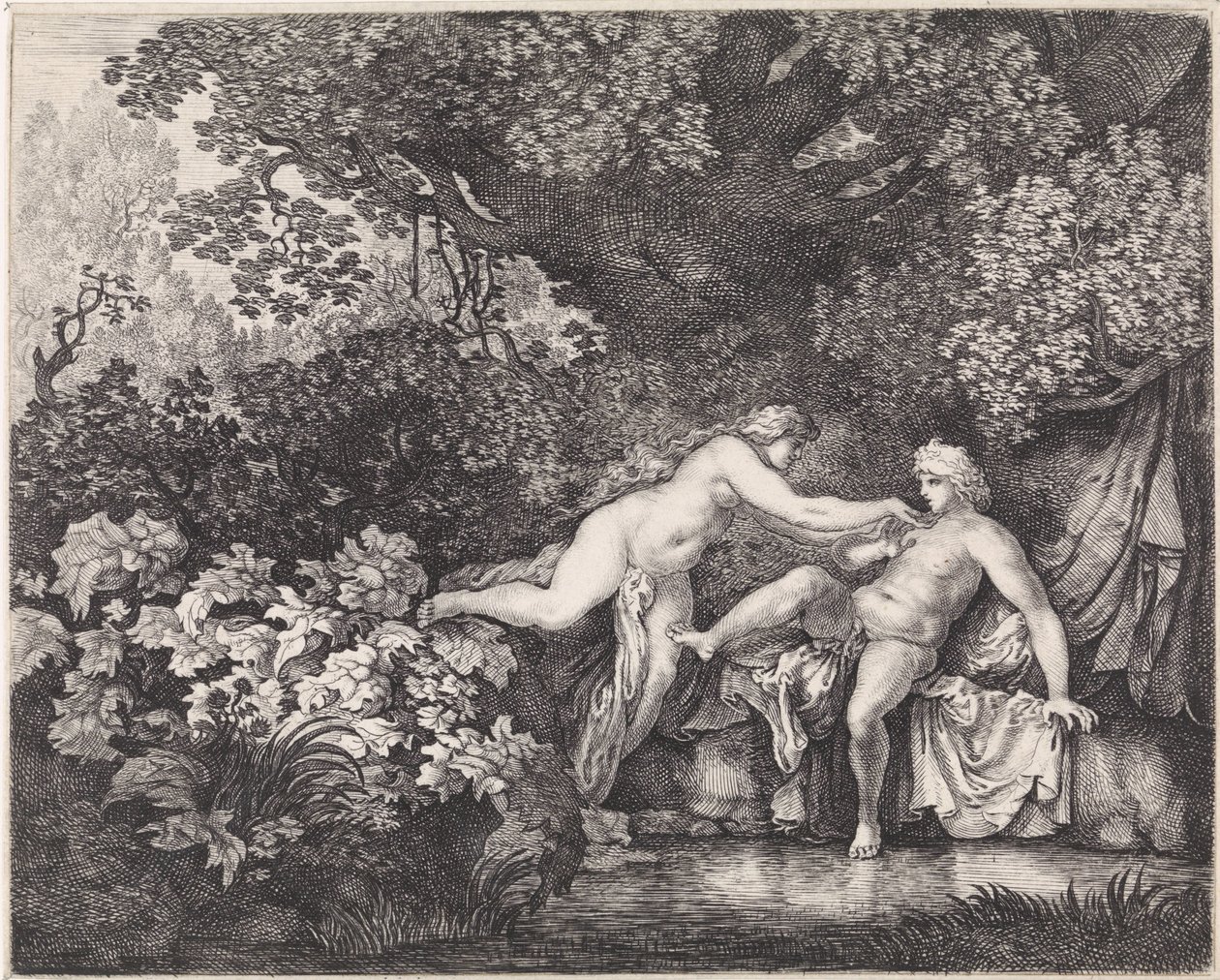 Salamacis og Hermafroditus av Moyses van Wtenbrouck