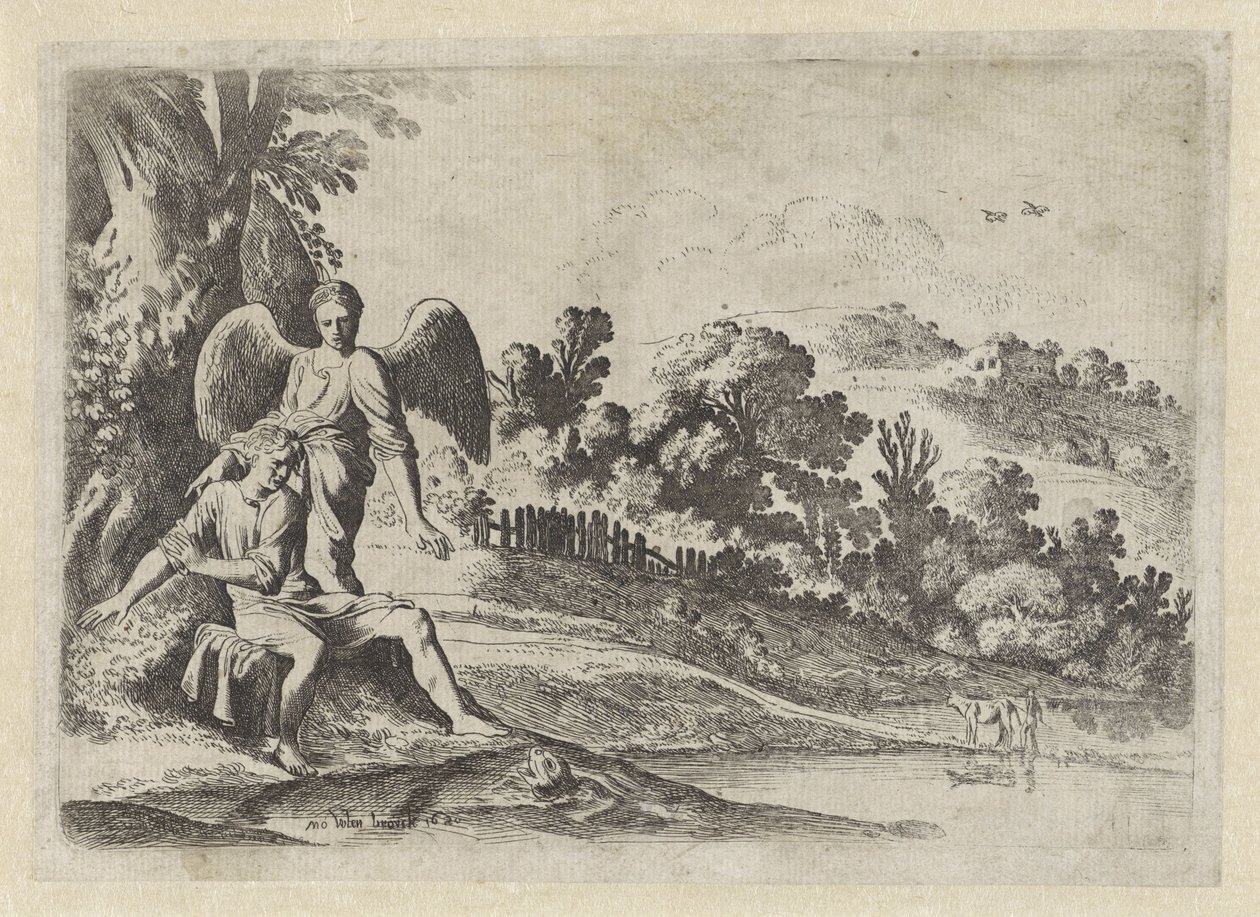 Tobias blir skremt av fisken The Story of Tobias (serietittel) av Moyses van Wtenbrouck