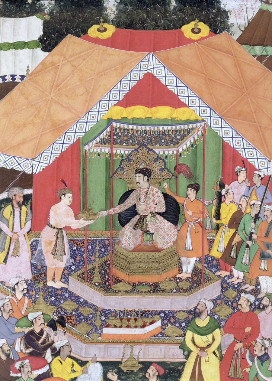 Keiser Akbar av Mughal School