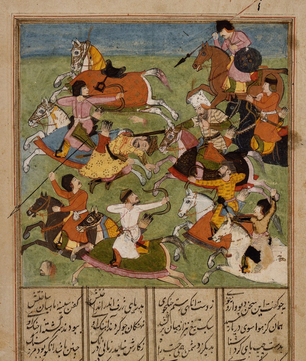 Slagscene, ca. 1610-20 av Mughal School
