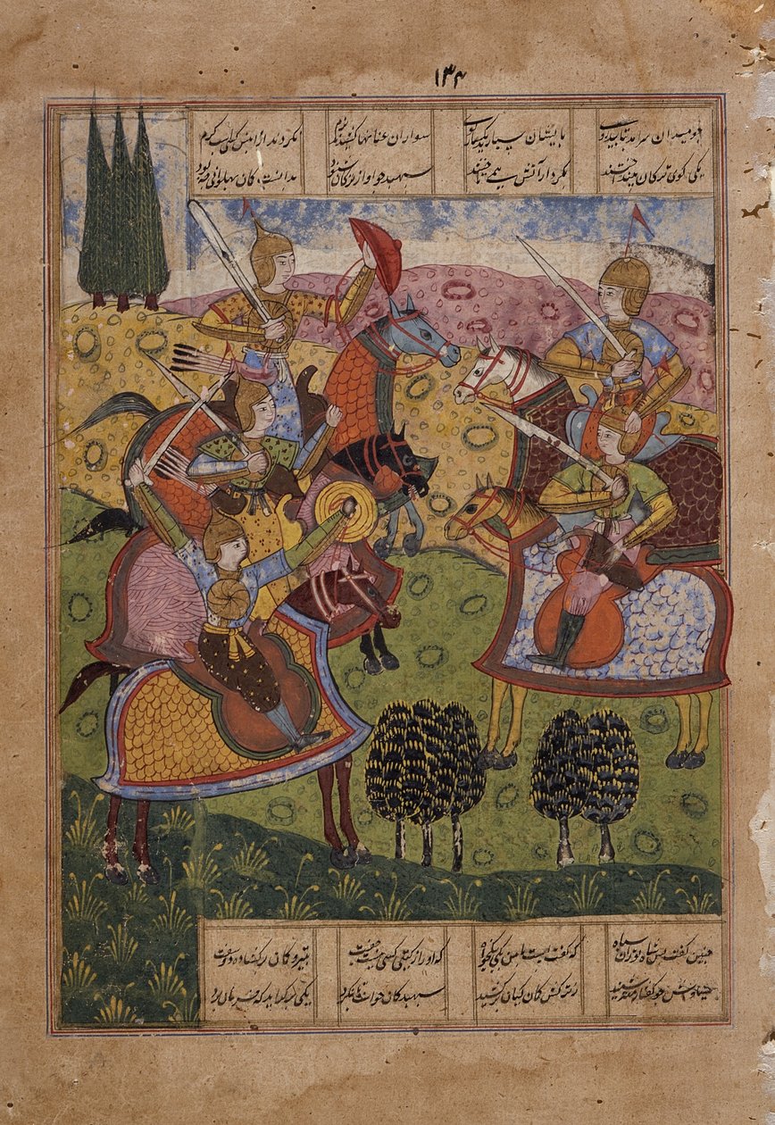 Warriors Meeting, 1620-25 av Mughal School