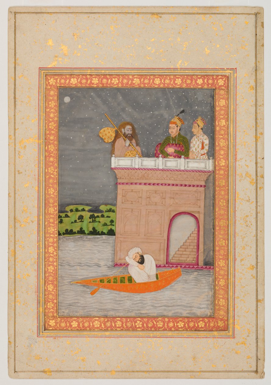 Kedara Ragini, ca. 1760 (maling og gull på papir) av Mughal School