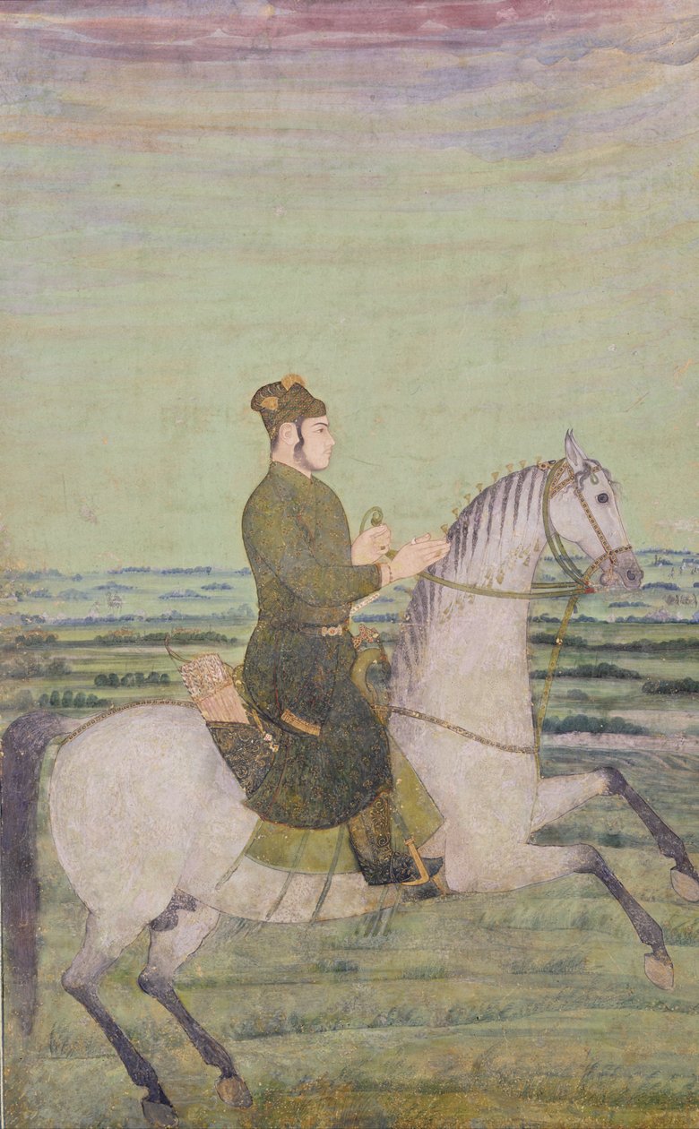 En Mughal-adel til hest, ca. 1700 av Mughal School