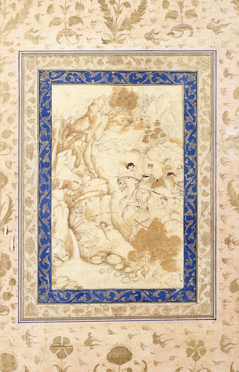 Jaktscene, ca. 1660-80 av Mughal School