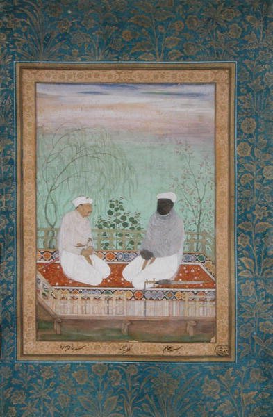 Portretter av to grunneiere, Rai Bharo og Jassa Jam fra Gujarat, ca. 1618 (gouache på pergament) av Mughal School