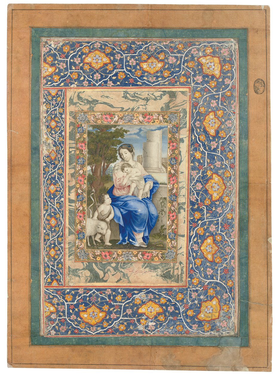 Madonna og barn, 1682-83 av Muhammad Zaman