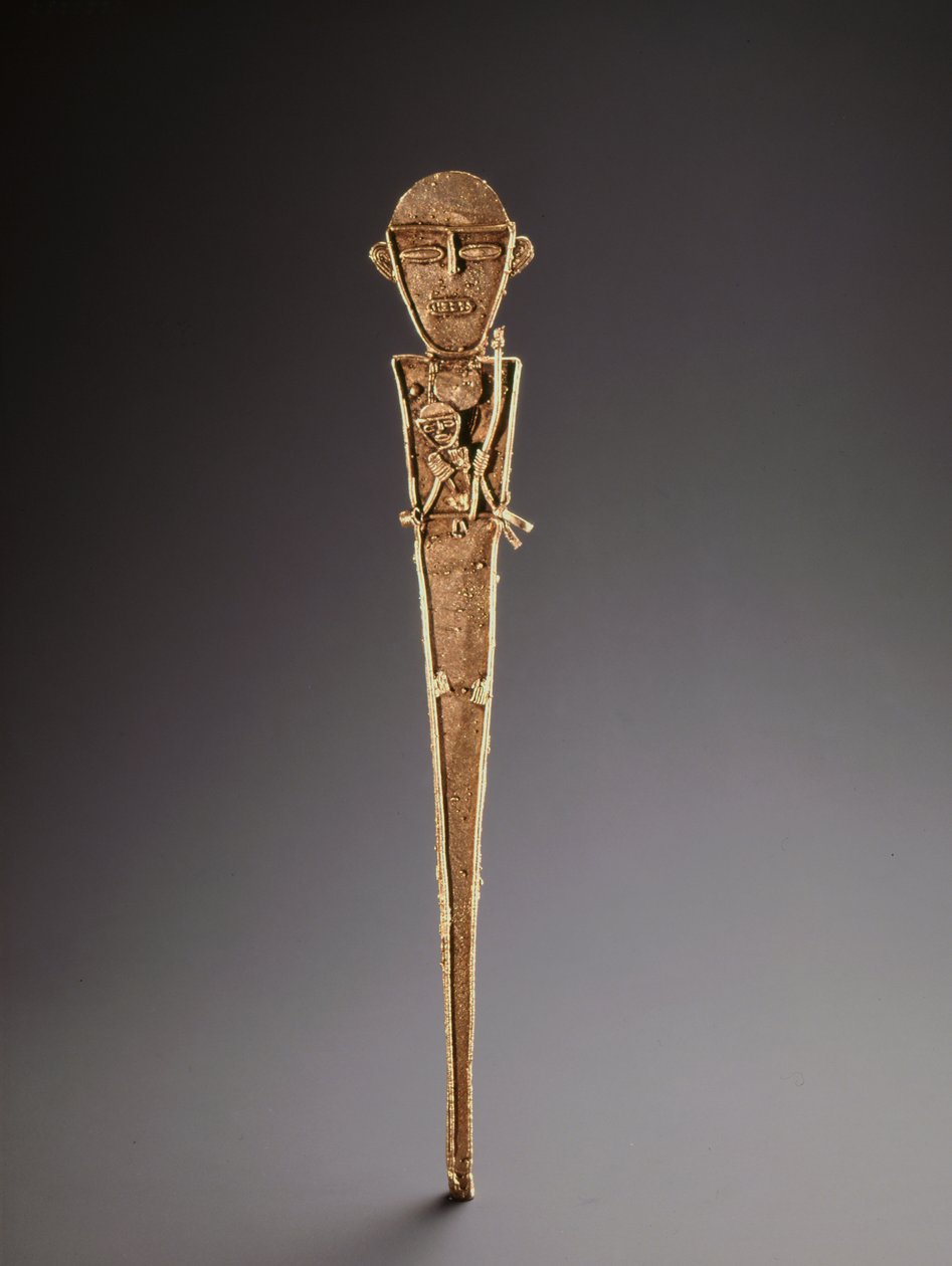Kvinnefigur, Colombia (gull) av Muiscan Culture Muiscan Culture