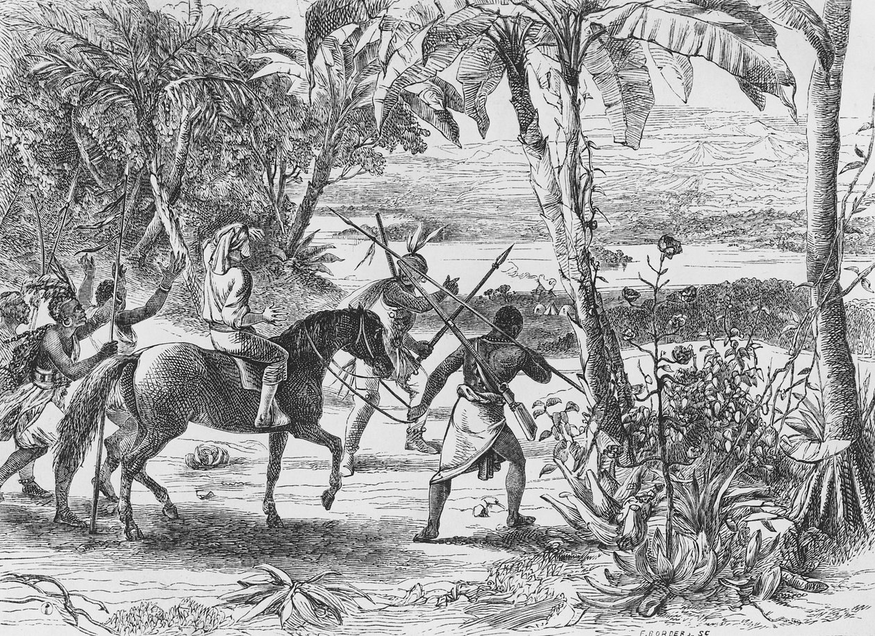 Jeg så med uendelig glede det store objektet for mitt oppdrag, - det lenge ettersøkte majestetiske Niger, glitrende til morgensolen, 1860 av Mungo Park