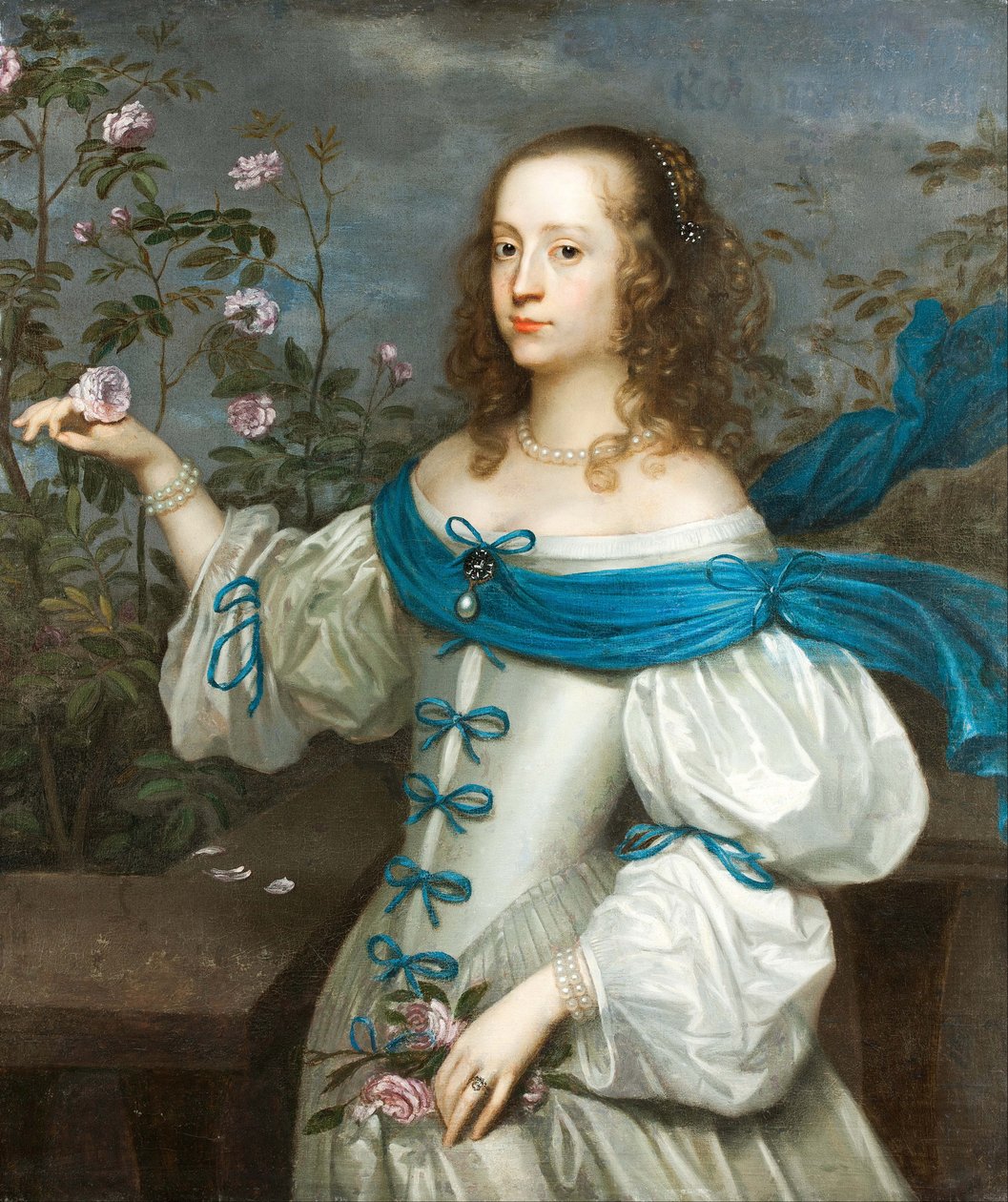 Portrett av Beata Elisabet von Koenigsmarck 1637-1723, ca 1654. av Munnichhoven