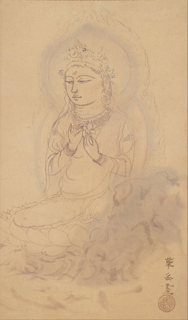 Sittende Avalokiteshvara med Lotus av Murakami Kagaku