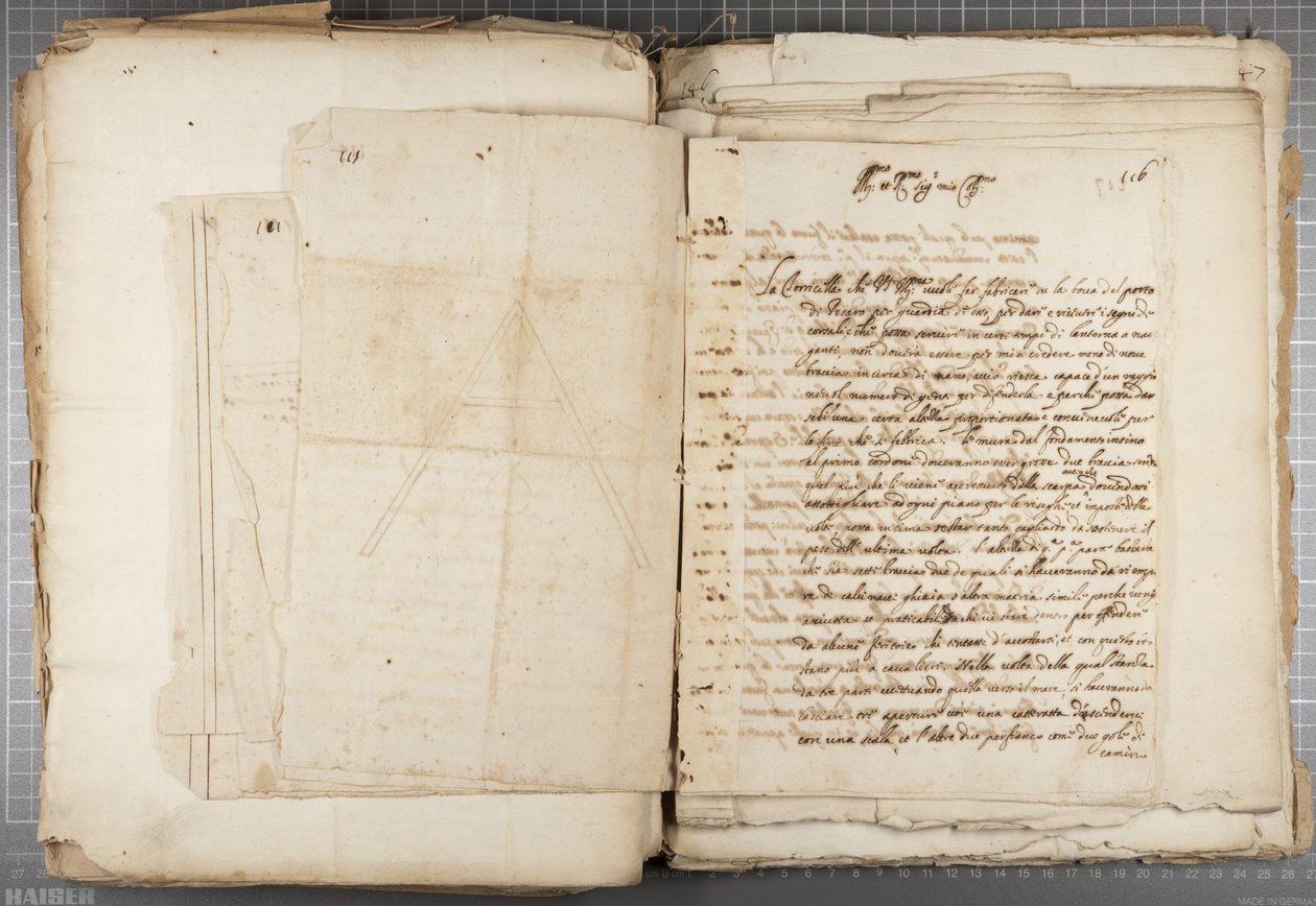 Portefølje med tegninger av Mutio Oddi fra Urbino og andre, s. 116, ca. 1635-40 (penn og blekk på papir i innbundet volum) av Muzio Oddi