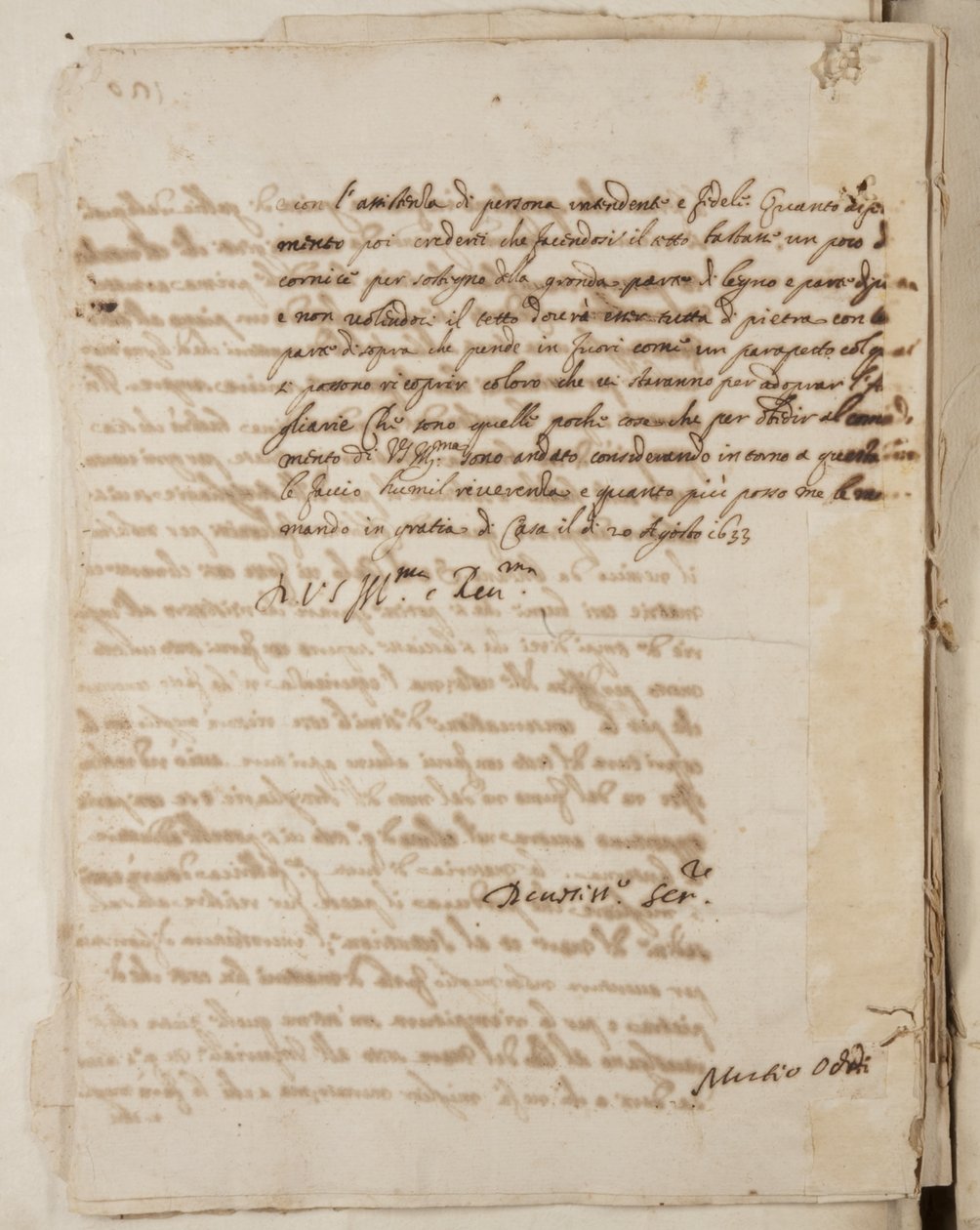 Portefølje med tegninger av Mutio Oddi fra Urbino og andre, s. 120, ca. 1635-40 (penn og blekk på papir i innbundet volum) av Muzio Oddi