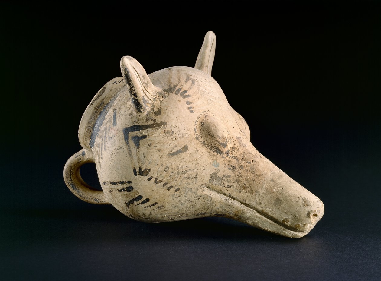 Fox rhyton keramikk av Mycenaean