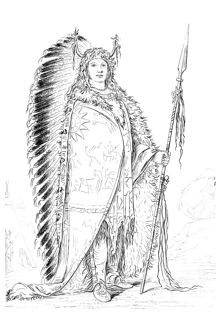 Black Rock, sjef for New-saw-wee-gee-stammen, 1841. av Myers and Co
