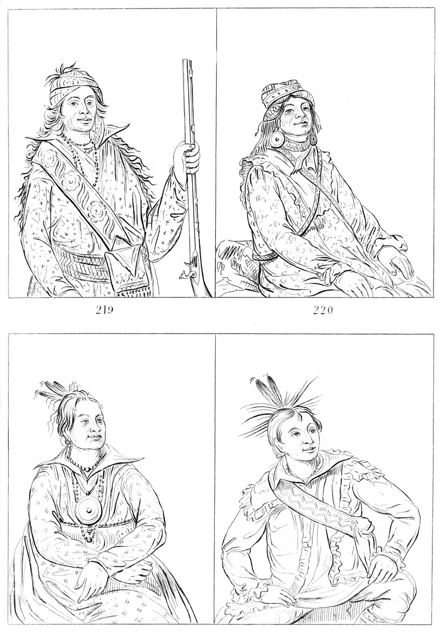 Creeks and Choctaws, 1841. av Myers and Co