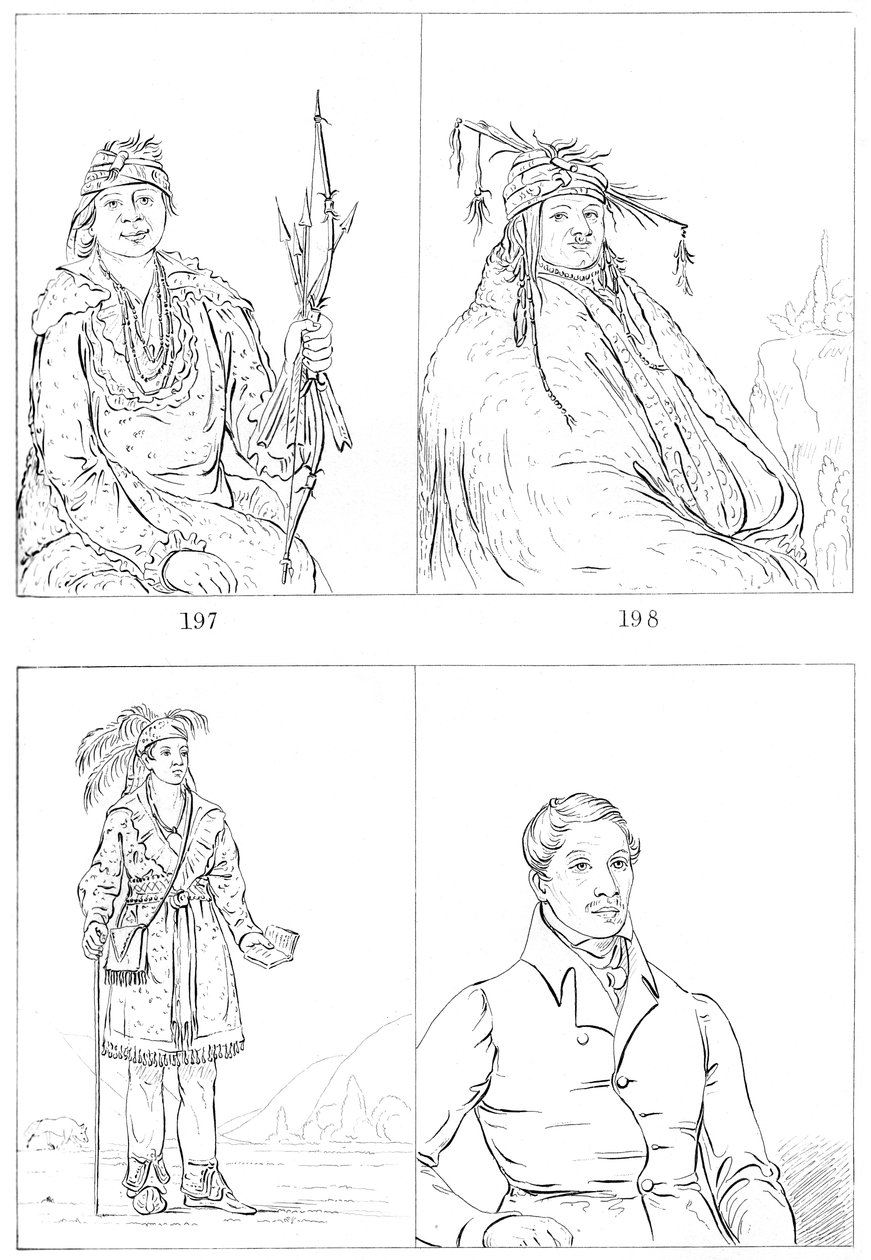 Delawares og mohikanere, 1841. av Myers and Co