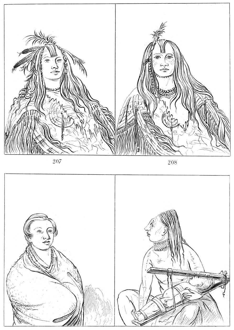 Flatheads, Nez Perces og Chinooks, 1841. av Myers and Co