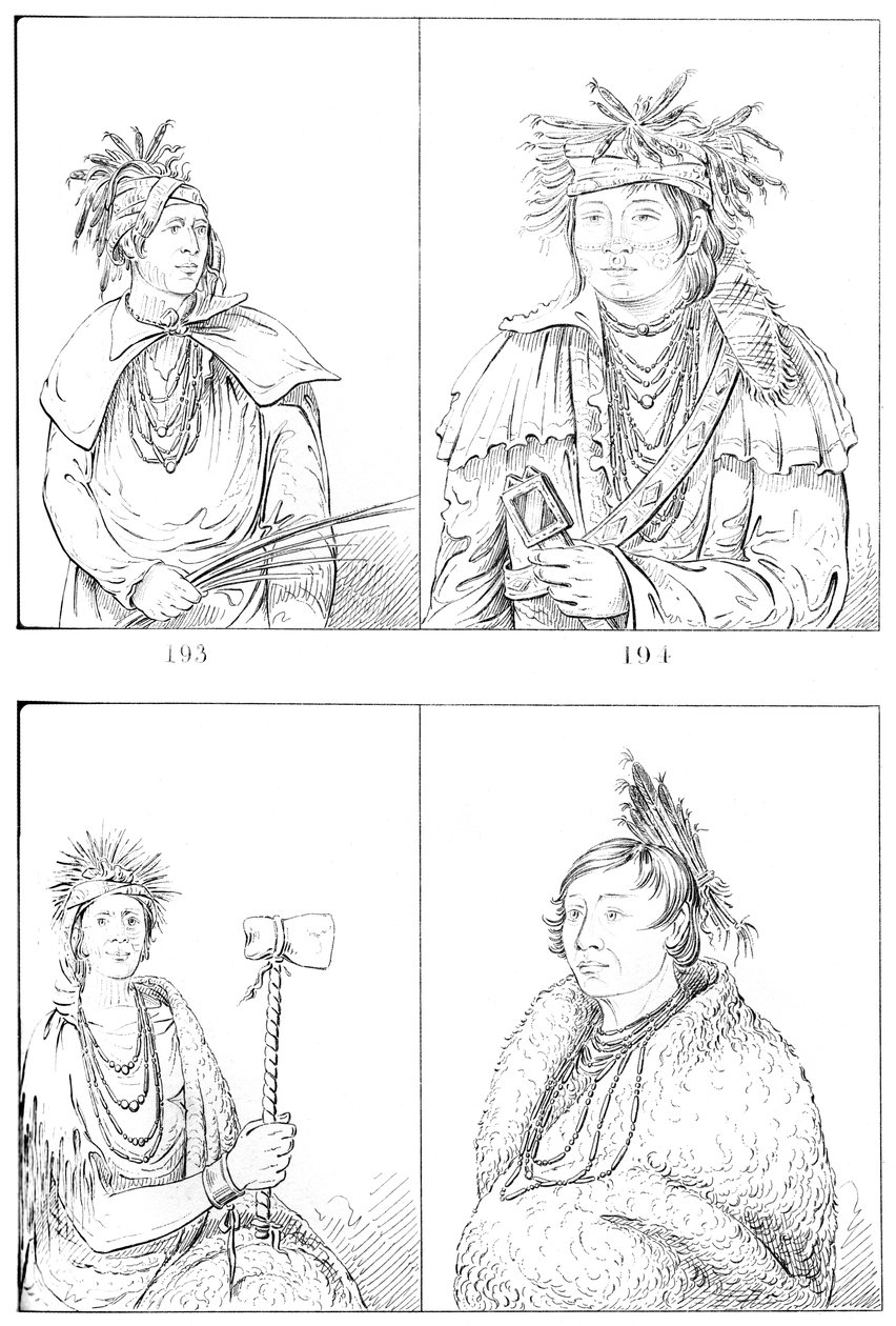 Peorias og Piankashaws, 1841. av Myers and Co