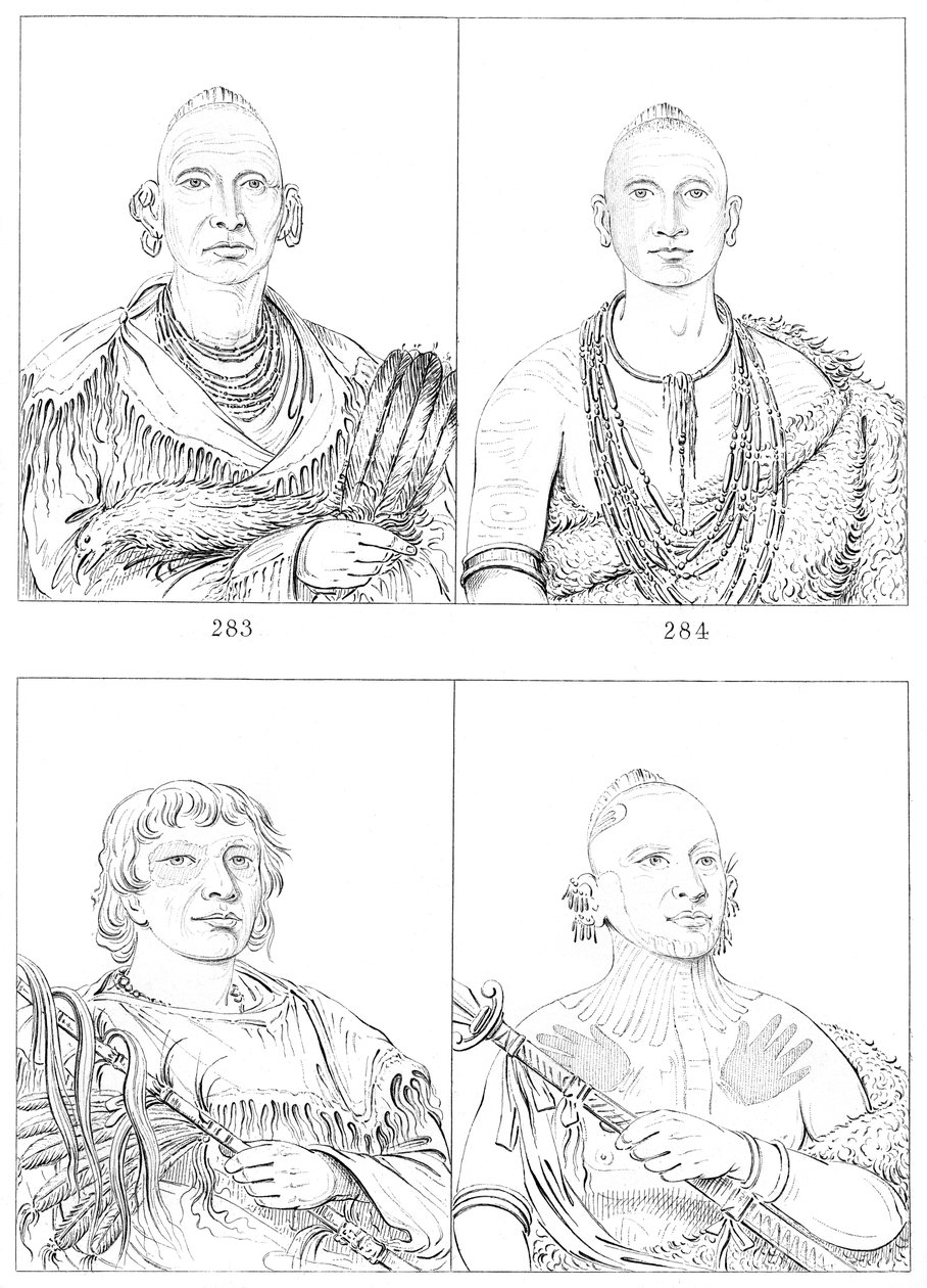 Sac and Fox Indians, 1841. av Myers and Co