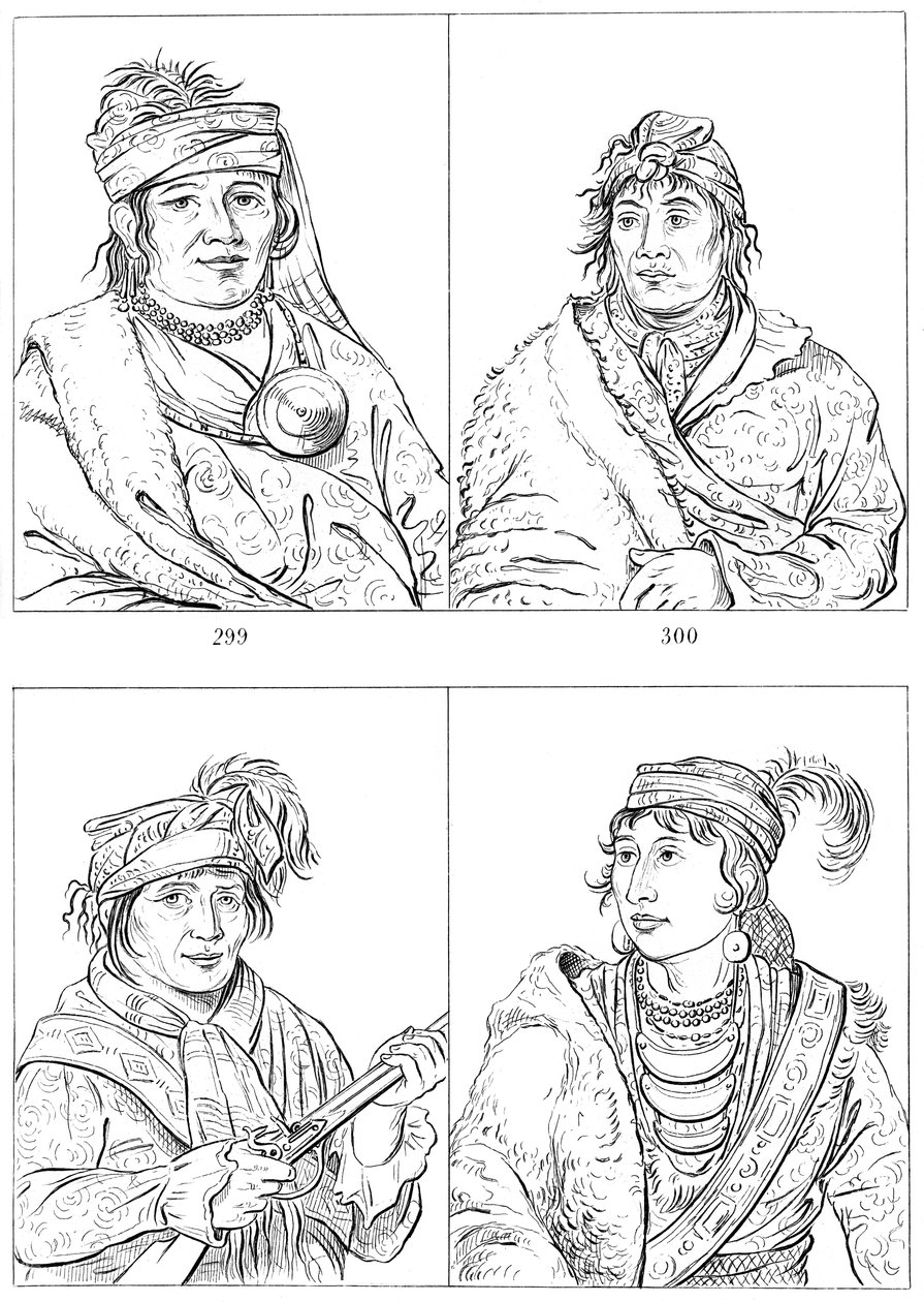 Seminole-høvdinger, Fort Moultrie, South Carolina, 1837-1838 1841. av Myers and Co