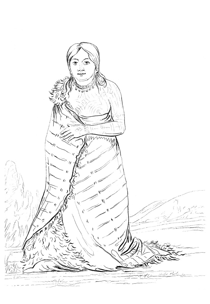 The Pure Fountain, kona til høvdingen for Ponca-stammen, 1841. av Myers and Co