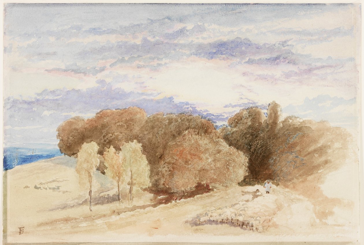 Arundel Park (blyant og akvarell på papir) av Myles Birket Foster