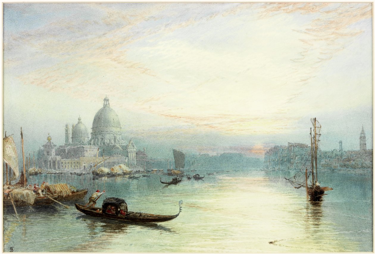 Inngang til Canal Grande, Venezia (akvarell på papir) av Myles Birket Foster