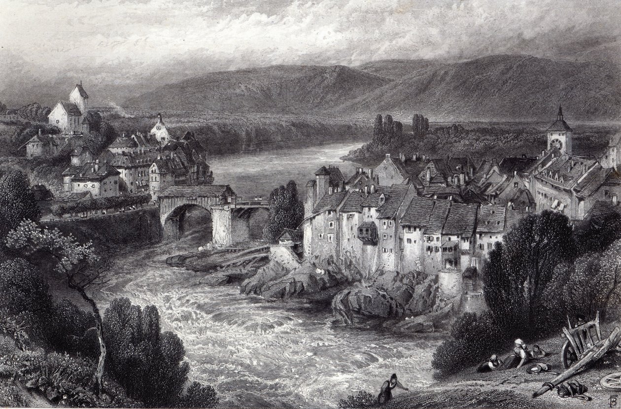 Laufenberg, gravert av E.P. Brandard av Myles Birket Foster