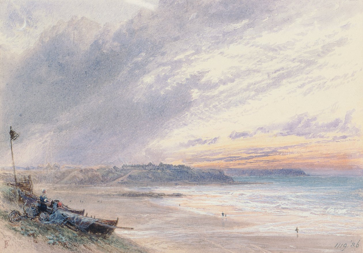 Himmel, 1800-tallet (akvarell) av Myles Birket Foster