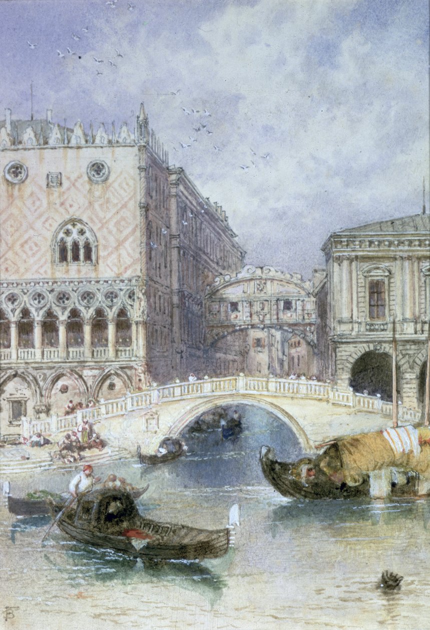Sukkenes bro, Venezia av Myles Birket Foster