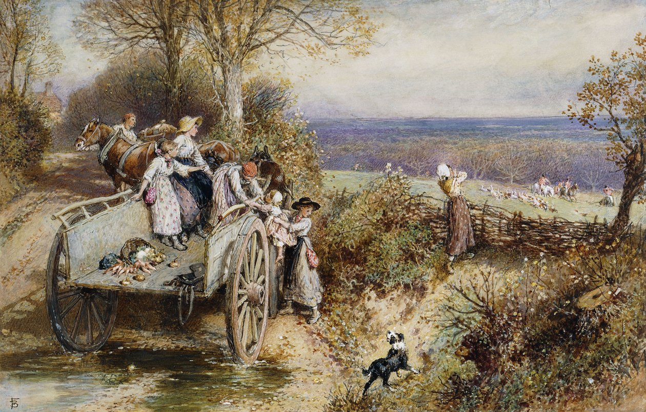 Et kikk på hundene: "Her kommer de", av Myles Birket Foster