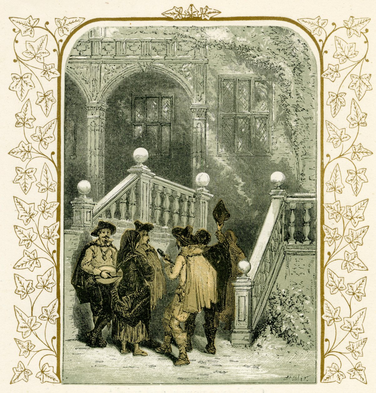Julesanger - illustrasjon av Birket Foster av Myles Birket Foster