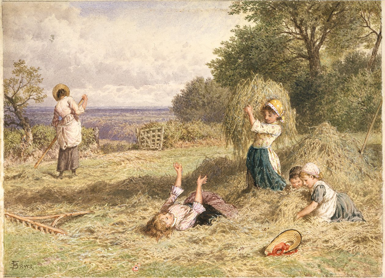 Landskap med figurer av Myles Birket Foster