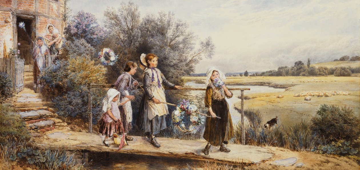 1. mai-kranser, av Myles Birket Foster