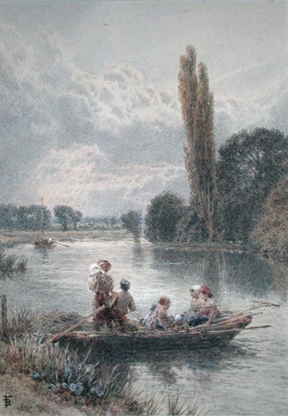 Fergen (akvarell med kroppsfarge på papir) av Myles Birket Foster