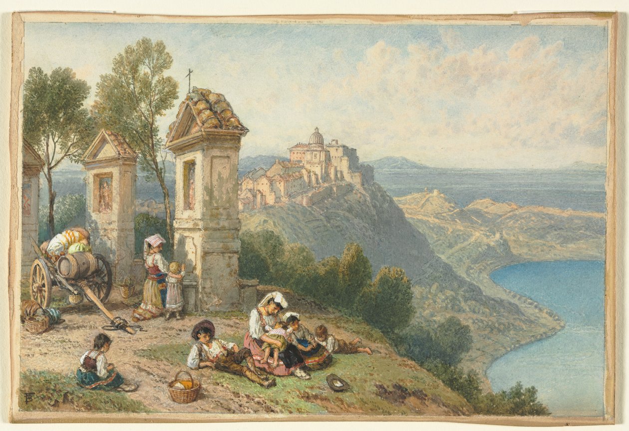 Utsikt over Castel Gandolfo av Myles Birket Foster