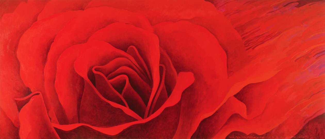 The Rose, in the Festival of Light, 1995 (akryl på lerret) av Myung Bo Sim