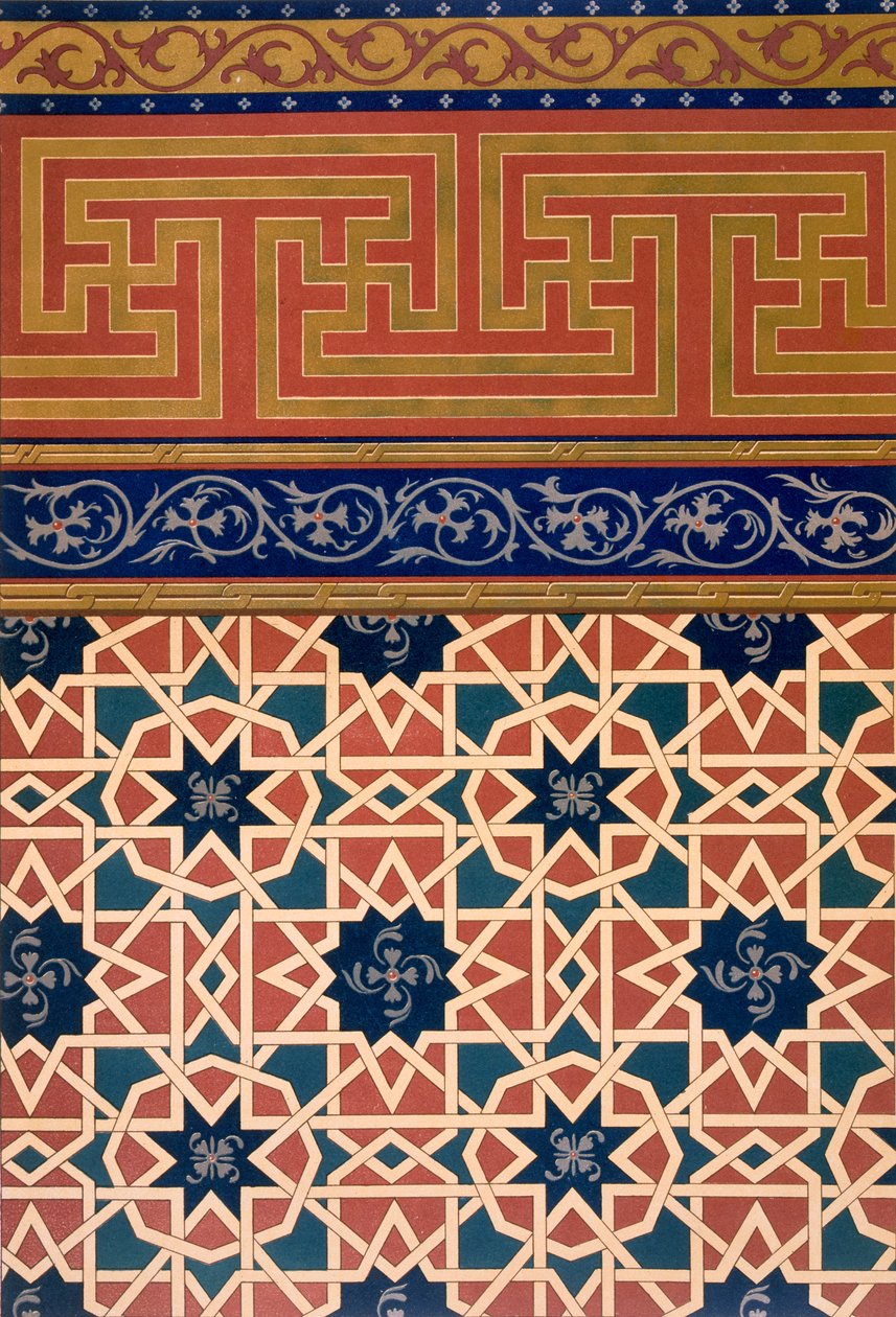 Pl 22 Arkitektonisk utsmykning, prob mosaikkarbeid, inkl. kant, 1800-tallet (folio) av N. Simakoff