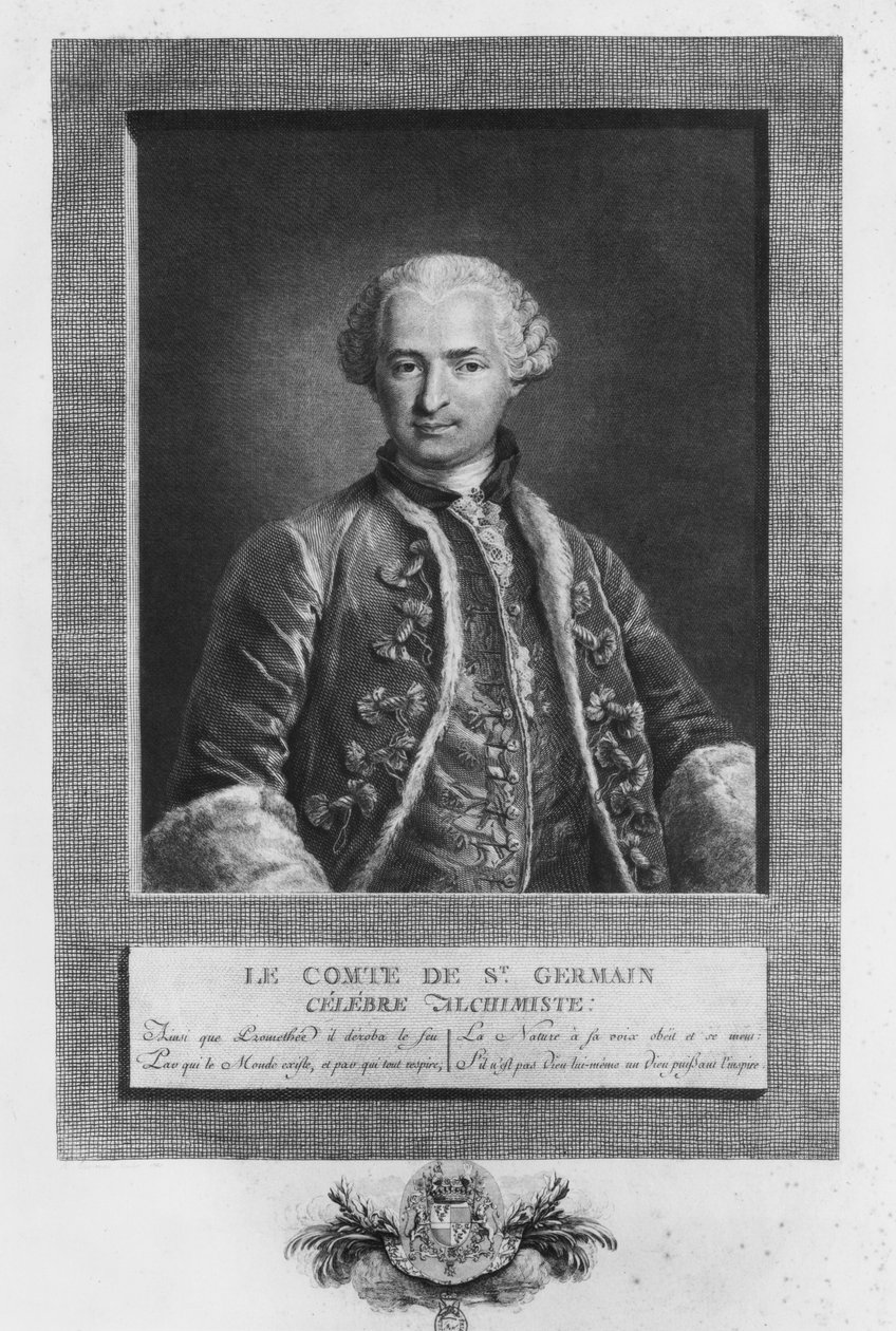 Greve av St. Germain, berømt alkymist, 1783 av N. Thomas