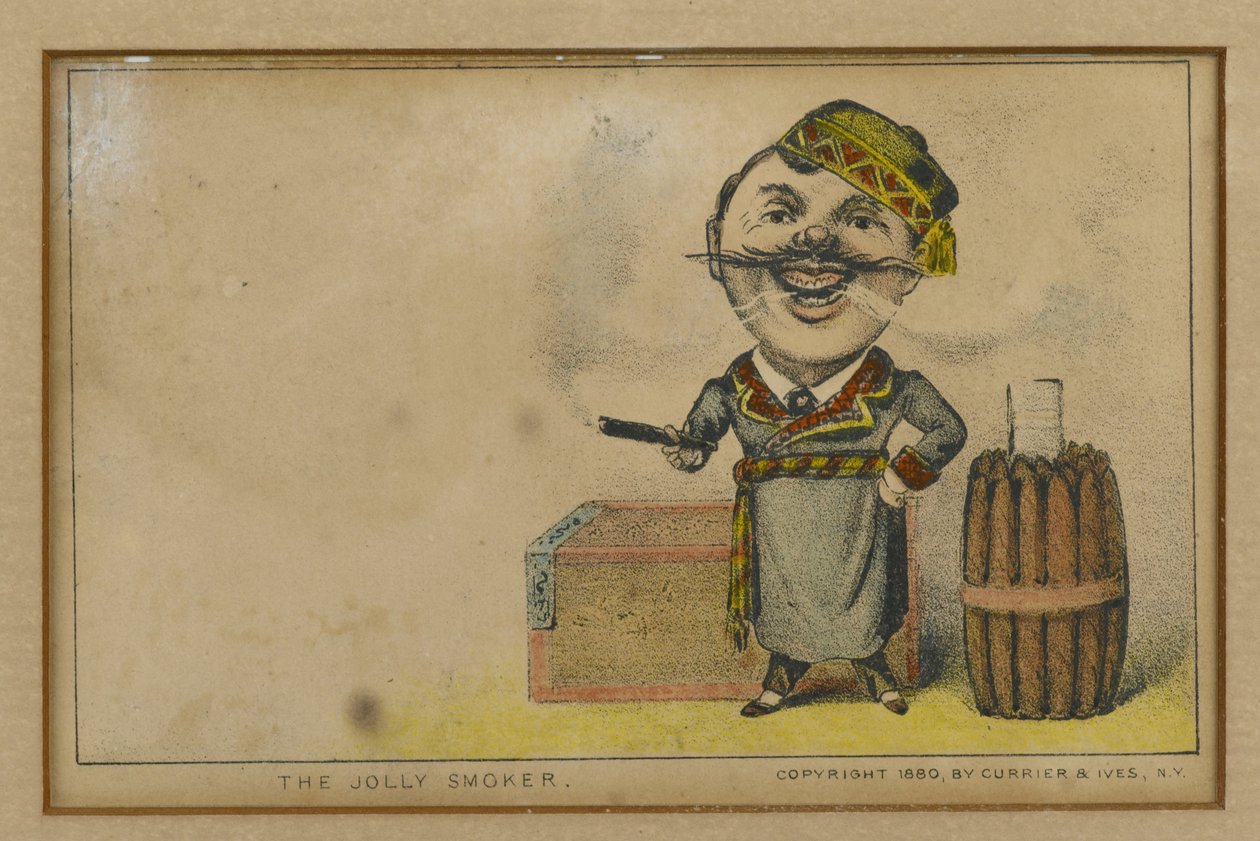 The Jolly Smoker, 1880 av N. and Ives, J.M. Currier