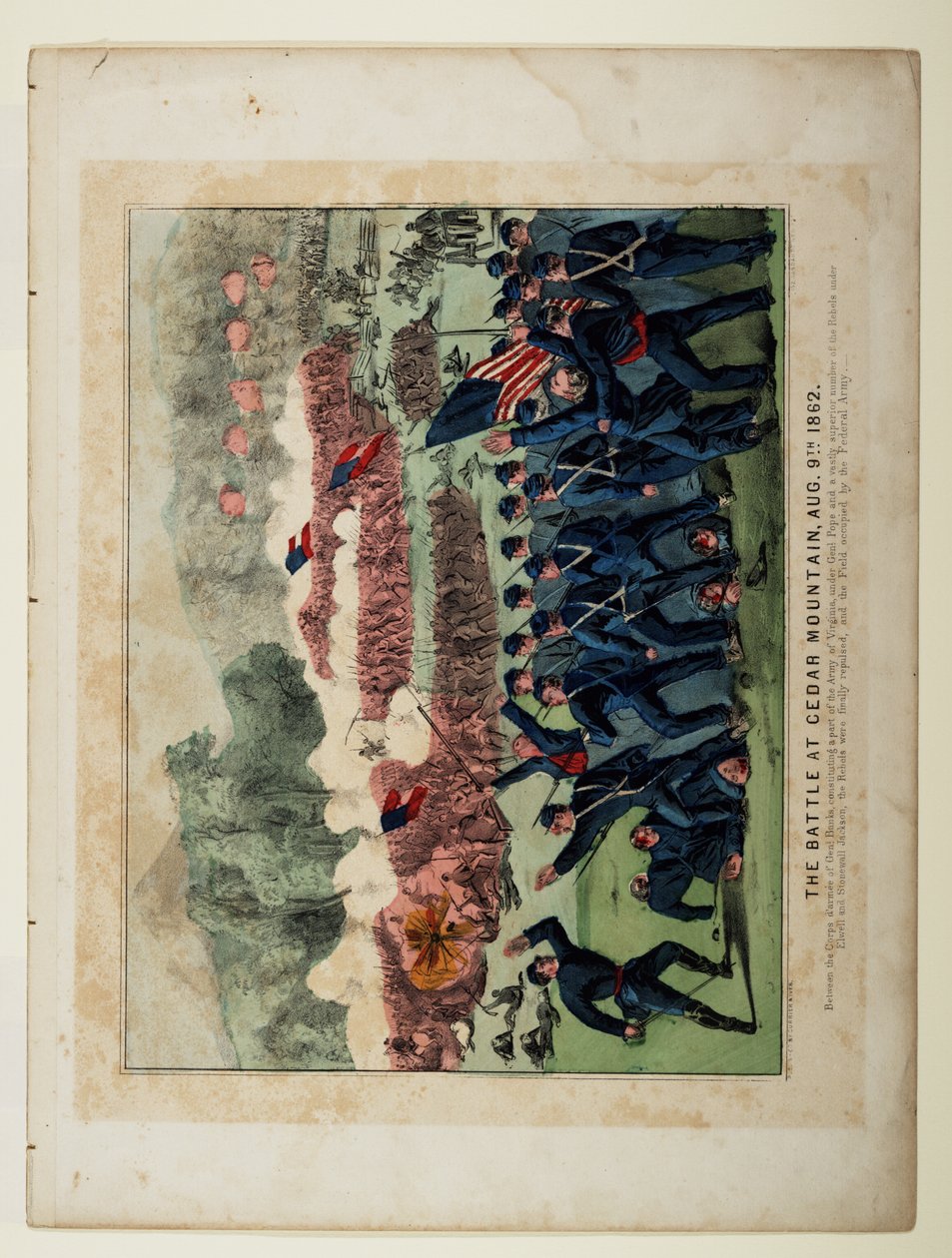 Slaget ved Cedar Mountain, 9. august 1862 av N. and Ives, J.M. Currier