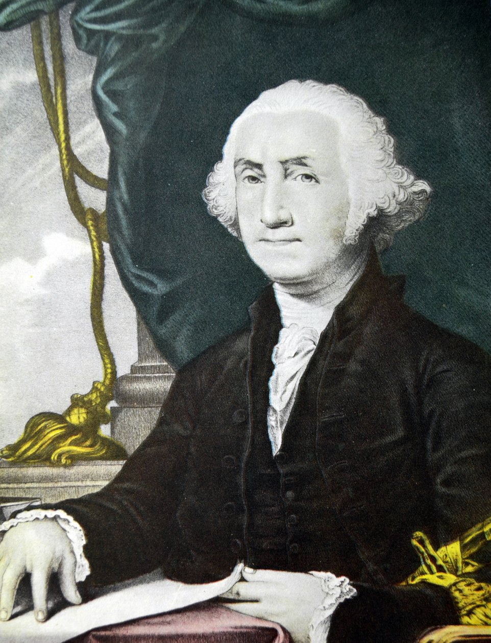 Currier & Ives Illustrasjon 1800-tallet. George Washingtons første president i USA av N. and Ives, J.M. Currier