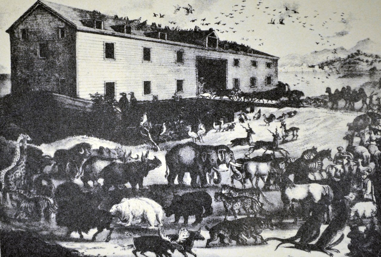 Currier & Ives Illustrasjon 1800-tallet. Noahs ark av N. and Ives, J.M. Currier