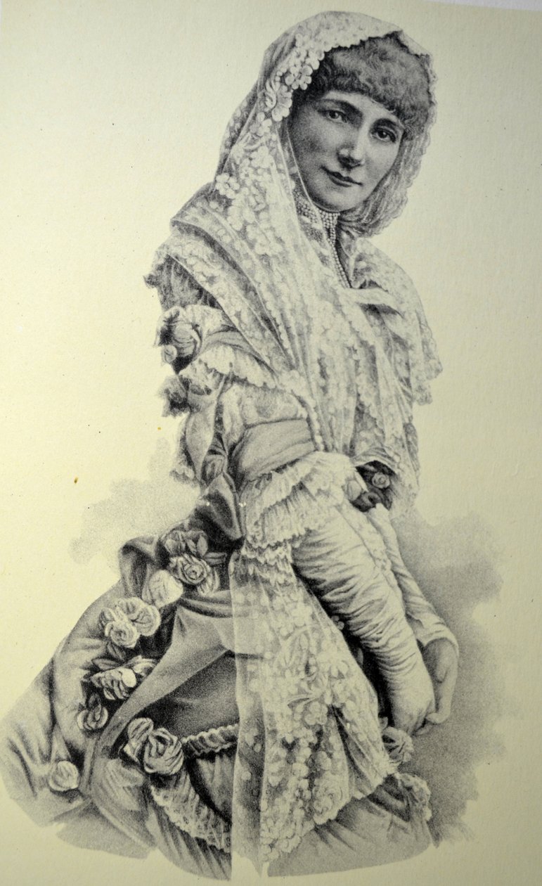 Currier & Ives Illustrasjon 1800-tallet. Sarah Bernhardt (skuespiller) av N. and Ives, J.M. Currier