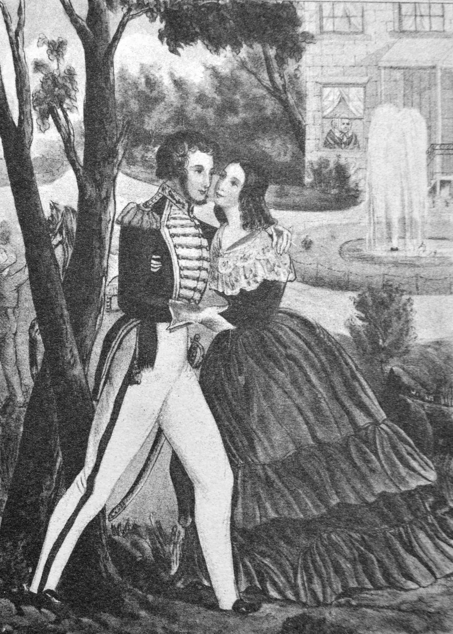 Currier & Ives Illustrasjon 1800-tallet. Soldater vender tilbake av N. and Ives, J.M. Currier